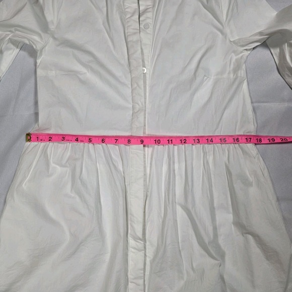 Tuckernuck Women's White Cotton Poplin Royal Shirt Dress Mini Length size M - Picture 10 of 12